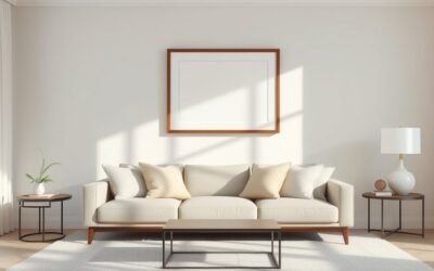 art placement above sofa