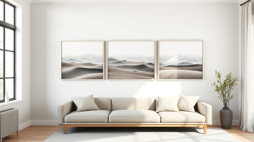 cohesive three panel artwork