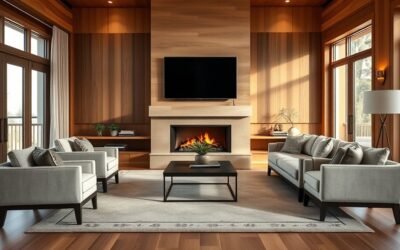 cozy fireplace and tv layout