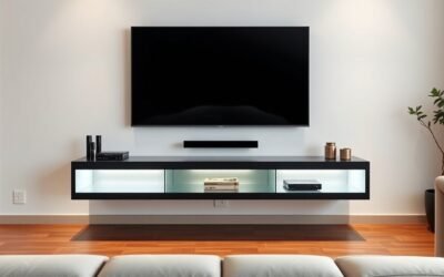 elevated wall mounted tv furniture