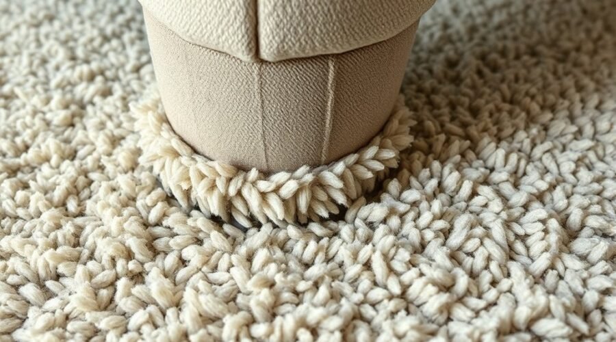 furniture indents carpet pile