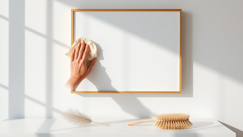 gentle careful canvas cleaning
