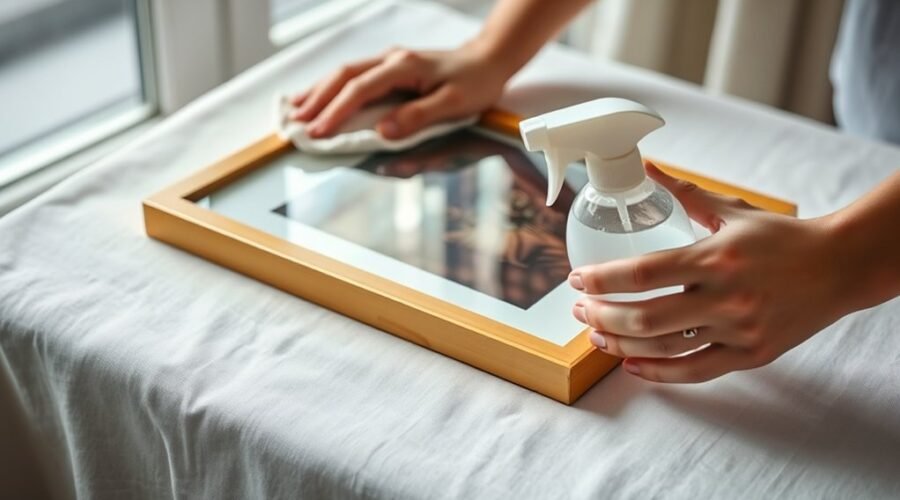 gentle glass cleaning techniques