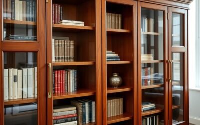 glass door shelving unit