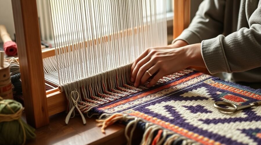 handcrafted textile art process