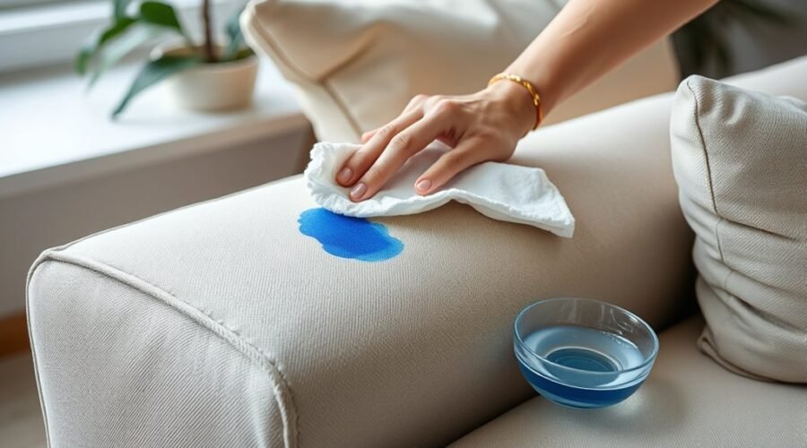 ink removal from upholstery