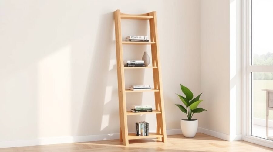 ladder style shelving unit