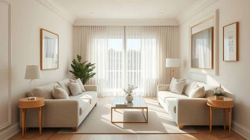 light colors enhance spaciousness