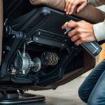 lubricate recliner mechanism properly