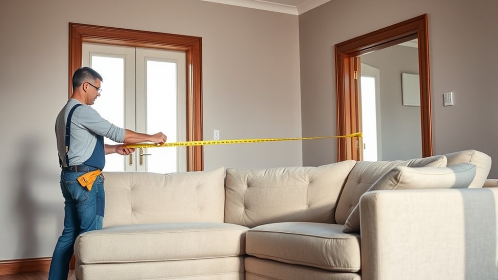 measure sofa and doorway