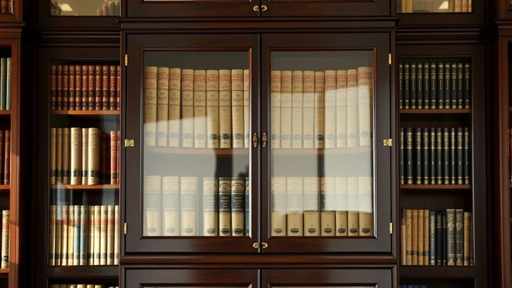 modular glass fronted bookcase