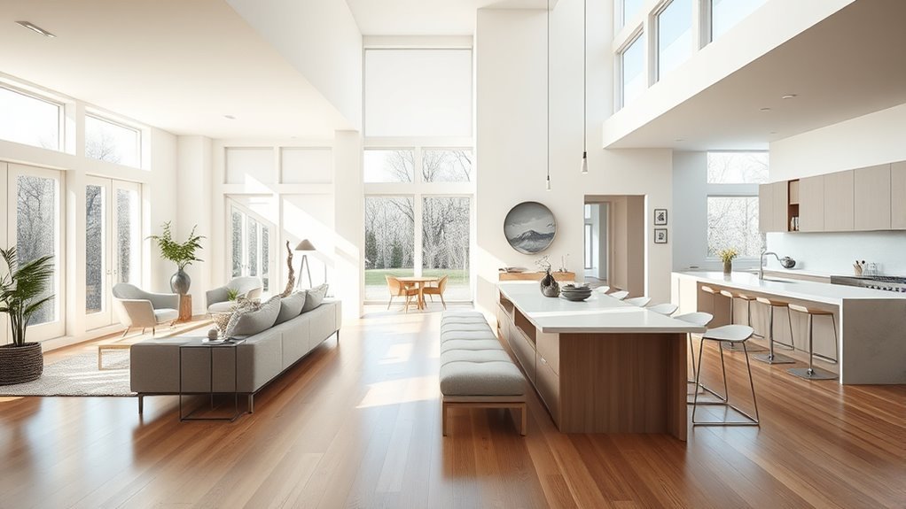 open airy multifunctional living space