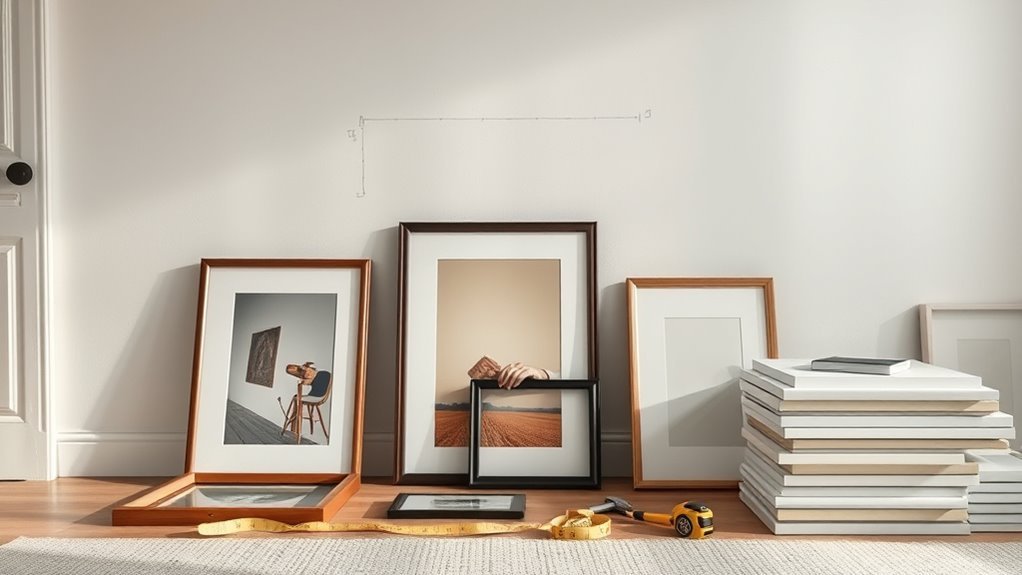 prepare for gallery hanging