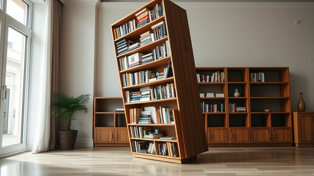 prevent bookcase tipping hazards