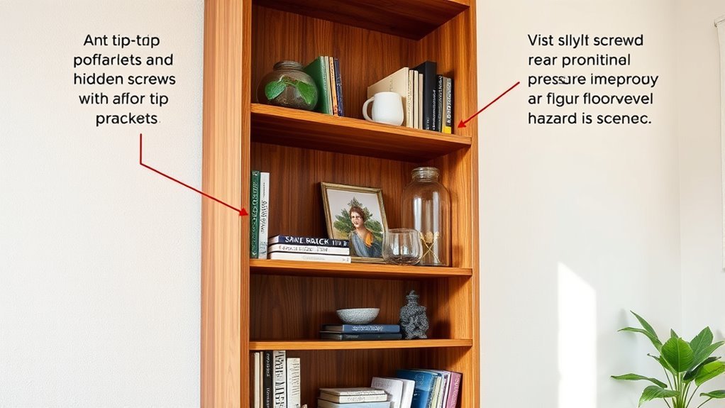 prevent bookcase tipping hazards