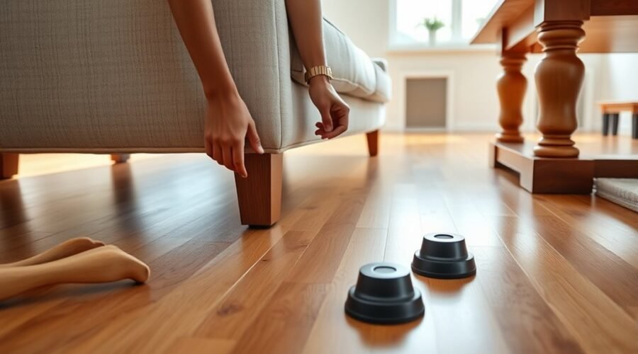 protect floors with pads