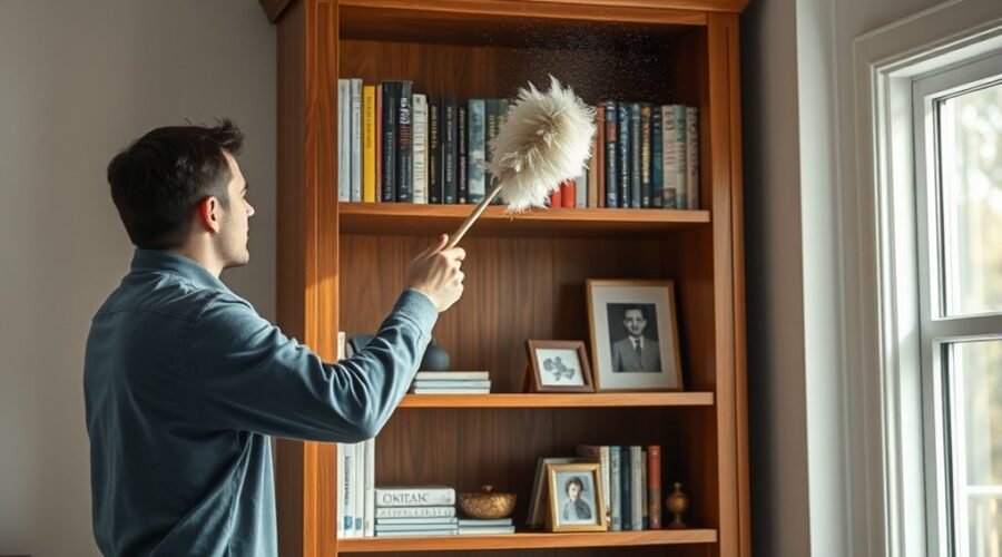 quick bookcase dusting tips