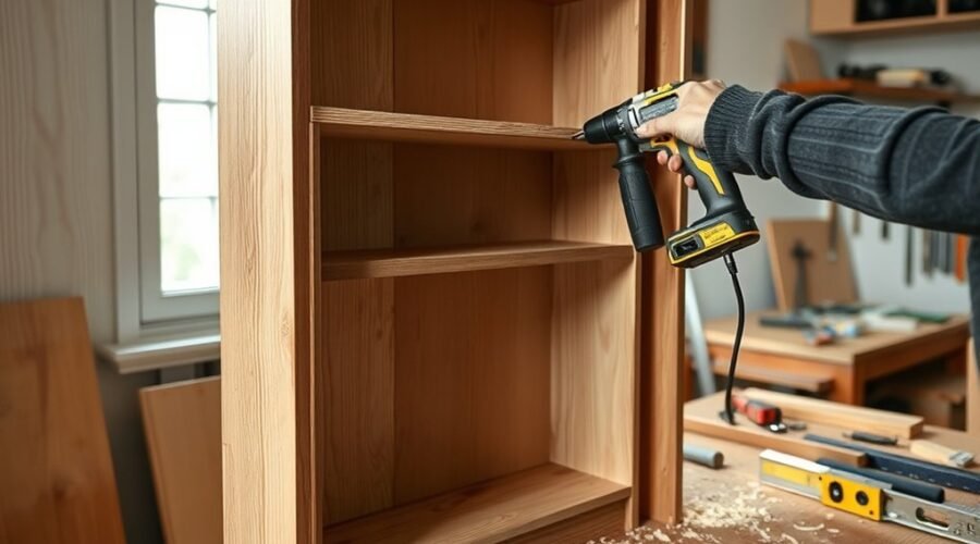 reinforce bookshelf with support