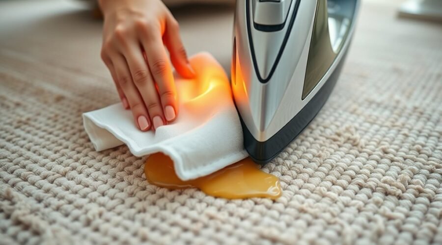 remove wax with heat