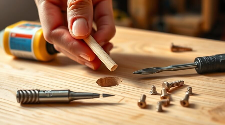 repair stripped screw holes