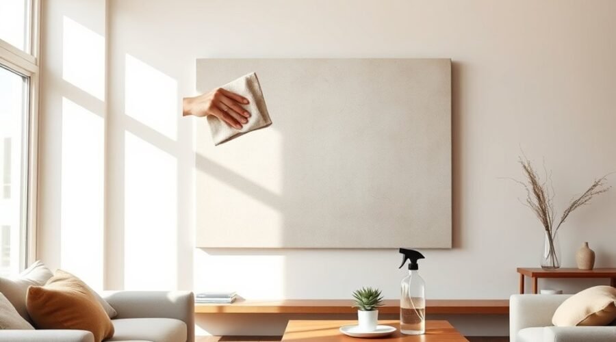 safe canvas art cleaning