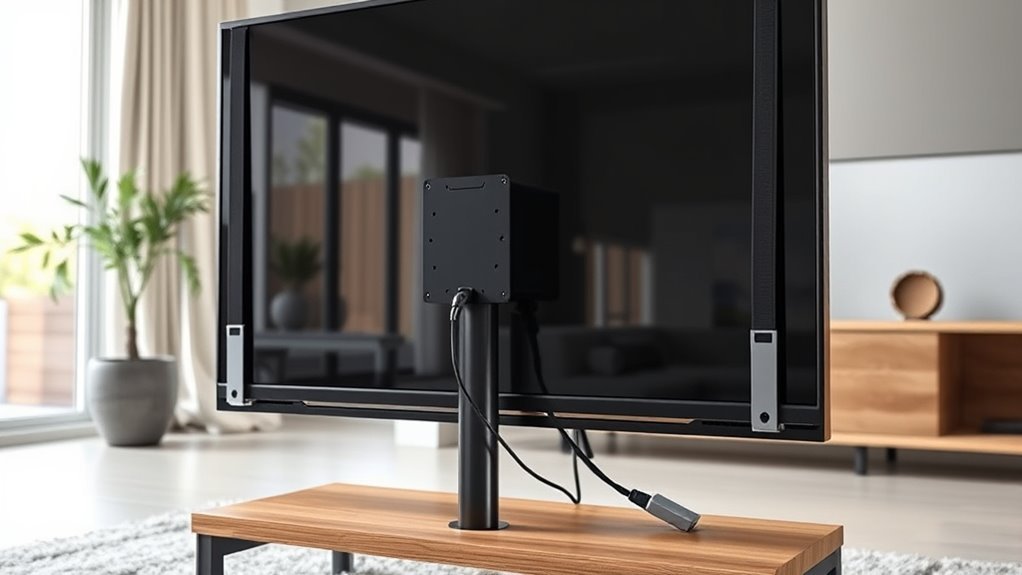 secure tv to stand safely