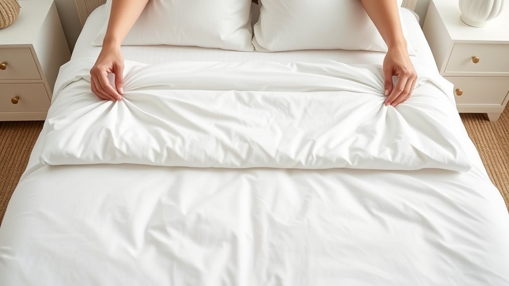 align duvet cover properly