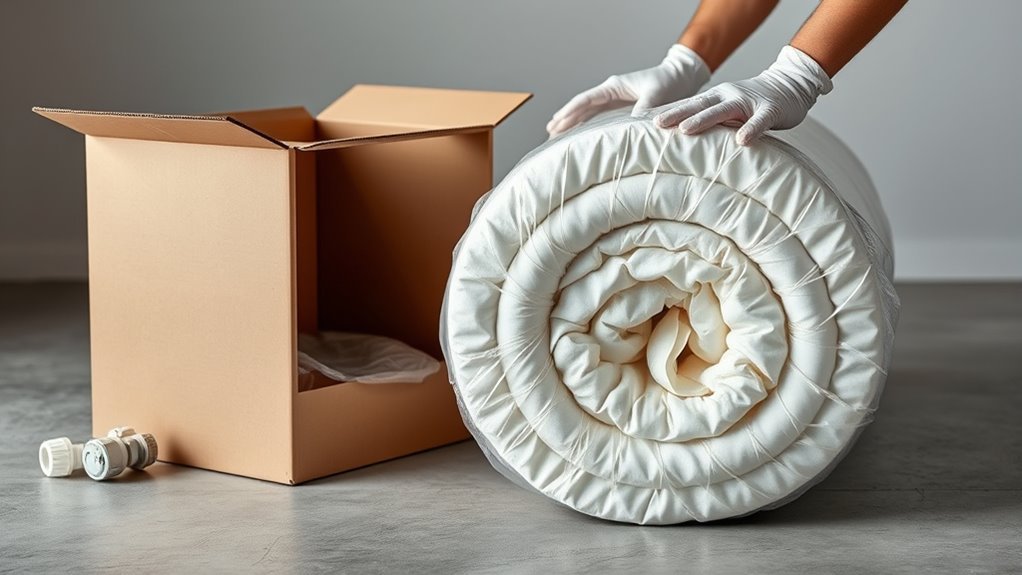 compressed mattress for easy delivery