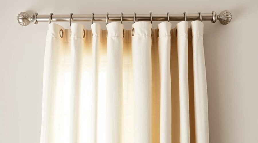 grommet curtain rod hanging