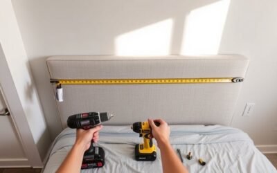 mount headboard at height