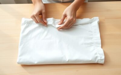 neatly fold fitted sheet