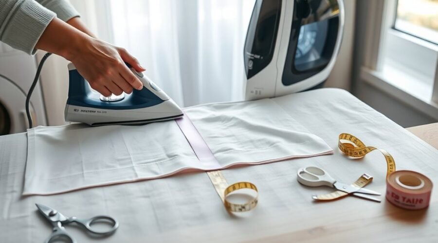 no sew curtain hemming method