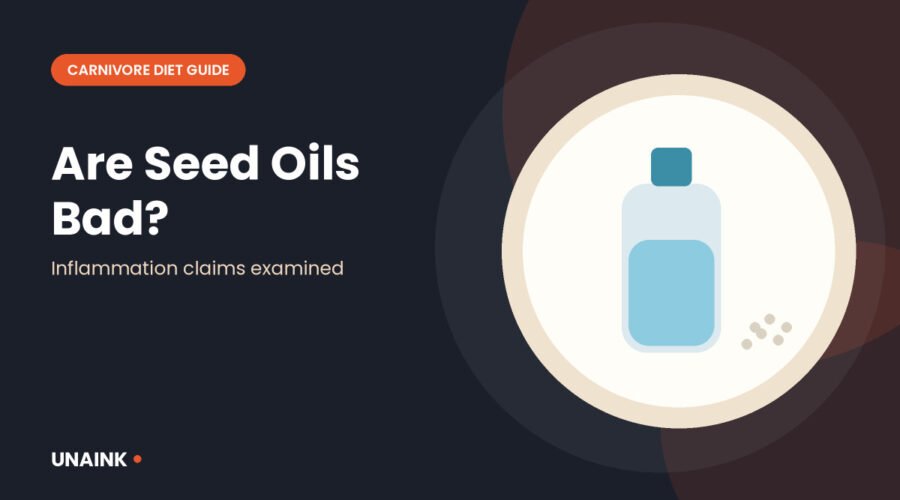 Bottles of cooking oil asking are seed oils bad for you
