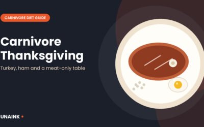 A carnivore Thanksgiving menu with roast turkey and sides