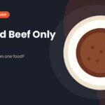 Ground beef only diet illustration with a ground beef patty on a plate