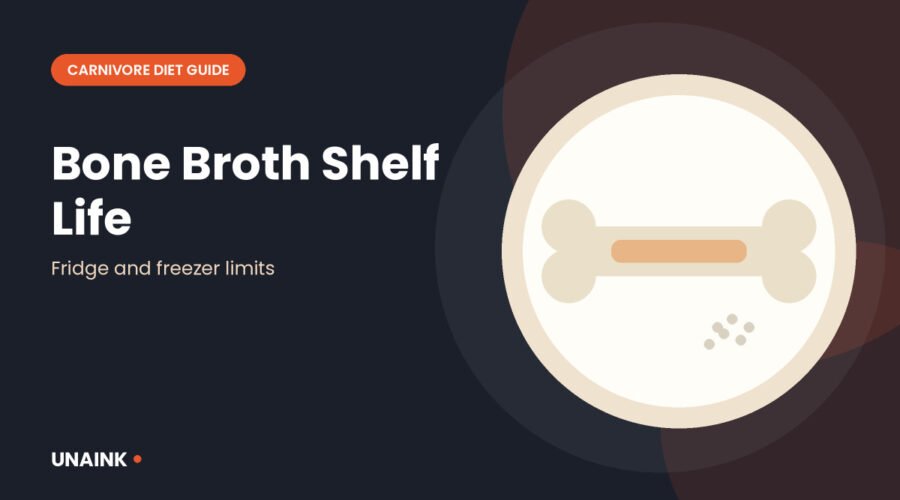 A jar answering how long does bone broth last in the fridge