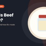Beef tallow illustration with a jar of rendered beef fat and salt