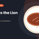 Lion diet illustration showing a large steak and a pinch of salt on a plate